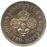 150-200 3794 Crown Colony, George V, Silver ¼-Rupee, 1946 (KM 18a).