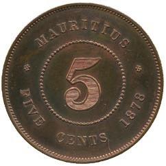 Choice uncirculated Specimen, red and brown.