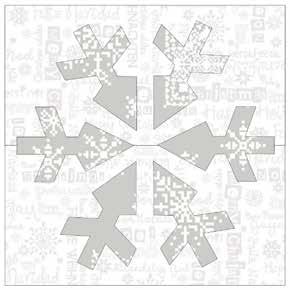 Page 2 of 15 Block 1 - The Snowflake 1. To make the background, cut (2) 7 x 13 1/2" rectangles of the 2218-01W. Piece together to make a 13 1/2 square.