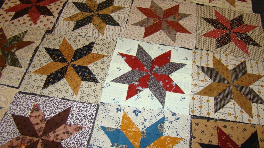It will be 12 wool appliqué blocks on primitive muslin. The setting is going to be very scrappy and pieced with wool pennies in the finishing part...that s all I m telling you.