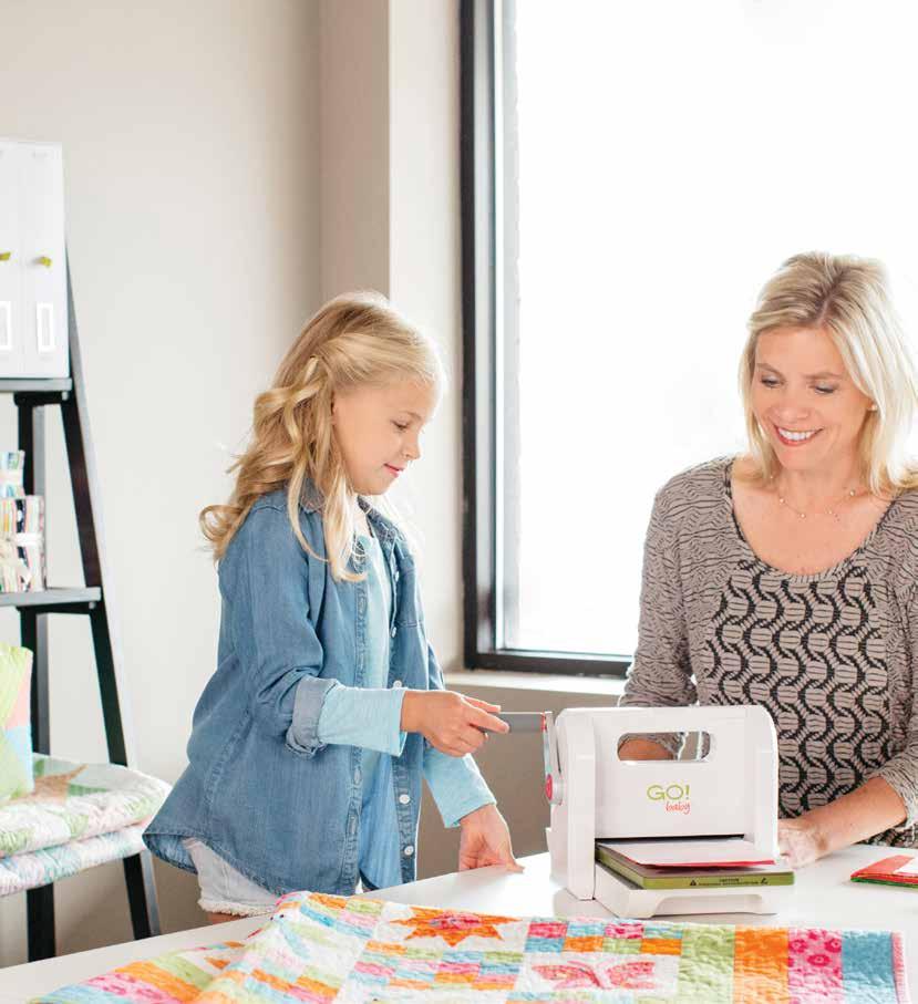 THE ACCUQUILT GO! CUTTER FAMILY Developed for ease of use, easy storage and saving time, AccuQuilt products include a premiere line of fabric cutting systems. The GO!