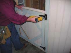97 98 99 Install top door piece and door latch.