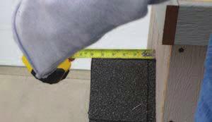 Measure inward 6 from end of roof and