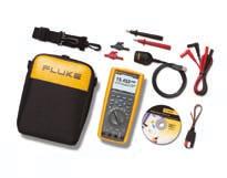 (red, black) Fluke 289/FVF Industrial Logging and Software Combo Kit Fluke 289 True-RMS FVF-SC2 FlukeView Forms Software and cable TL71 Silicon Test