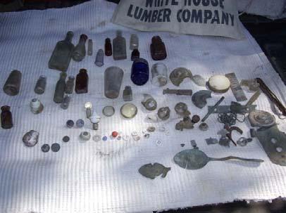 The pictures in the center are of finds that Rodney Laubhan has worked hard for.