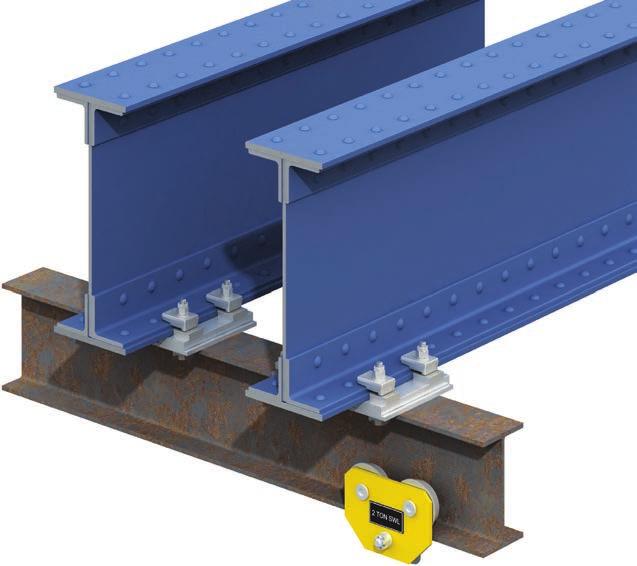 For further information on lubricated fasteners see page 70. Type F9 A flange clamp for connecting parallel running steel sections with flanges of the same width.