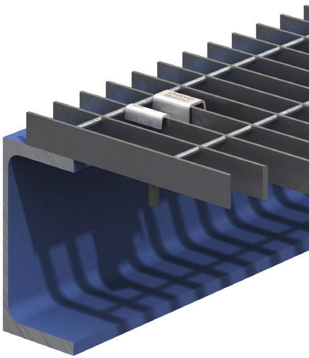 50 Floor Fixings by Lindapter Type GF - Grate-Fast A high strength floor fixing for rectangular open bar grating, providing superior clamping force due to a malleable iron cast body.