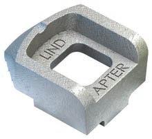 Recessed top holds the bolt captive while the nut is tightened. Ideal for parallel flanges. Supports up to 78.8kN tensile in a four bolt configuration.