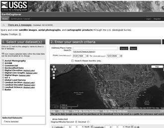 gov/ USGS Earth Explorer h\p://edcsns17.cr.usgs.
