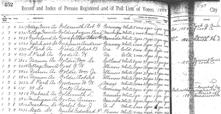 ) Doherty - born 15 May 1850 Ireland Family story: immigrated alone at age 18 Thomas Doherty, age 18 b Ire.