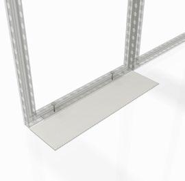 baseplate: gives stability to (long) walls.