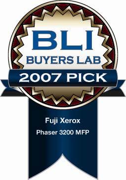 Giải thưởng BLI Phaser 3200MFP đạt giải Sự chọn lựa của năm cho thành tích xuất sắc của máy in đơn sắc đa chức năng Cung cấp cho khách hàng một sự ổn định hiếm có, cực kỳ dễ sử dụng, chất lượng bản