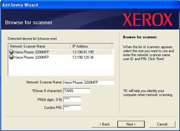 Scan To Network - Xerox Network Scan Manager Setup (continued.