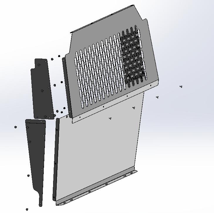 Step 1-All Models Bolt Bottom Panel to Top Panel using ¼ x ½ Carriage bolts with flat