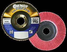 Ceramic Flap Discs ULTIMATE Ceramic with Fiberglass backing Made with a specially engineered Ceramic grain for the most aggressive stock removal and exceptional life on hard materials like stainless