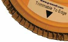 200 10 Reduced Diameter Backing - Zirconia with Fiberglass Backing Specially designed for hard to reach areas.