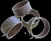 Spiral Bands Aluminum Oxide Flap Bands For general grinding on a variety of metals.