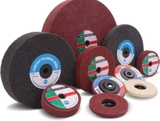 WHEELS AND DISCS Wheels & Discs CUMI offers different types of nonwoven abrasive wheels and discs for machine assisted sanding operations.