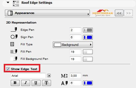 Then you can return to the Edge Settings page and define the edge type for each numbered roof edge.