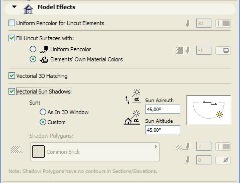 Miscellaneous tab page and uncheck the Update Autorebuild Model... checkbox. Shaded Sections/Elevations In ArchiCAD 10, you can now use shading on elements in Section/Elevation Windows.
