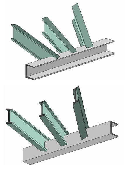 Complex Walls and Beams intersect with each other properly, on 3D solid basis: The Walls/Beams are lengthened if necessary to wholly intersect each other.