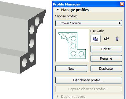 The Local Origin of the Custom Profile will placed at the Beam insertion level (absolute height) as defined in the Beam Settings dialog.