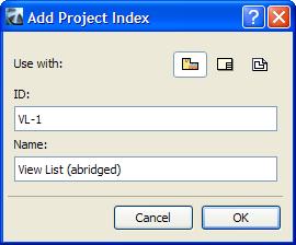 List). Project Indexes In ArchiCAD 10, various types of Project Indexes can be defined and placed in a manner similar to Interactive Schedules.