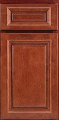 Madeira Cherry Full overlay birch applied moulding door with