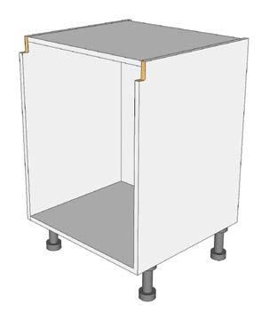 BASE UNITS TOP RAIL PROFILE - HI - LINE MP3000 When using a standard base unit, the top panel and gables of the cabinet need to be modified from standard cabinet construction.