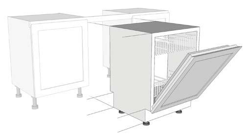 XXL Dishwasher models can not be used with the Flush Rail Profiles.