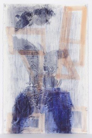 Keltie Ferris, Jack, 2015. Oil and powdered pigment on paper, 40 1/8 by 26 in. (101.9 by 66 cm.) Courtesy Mitchell-Innes and Nash.