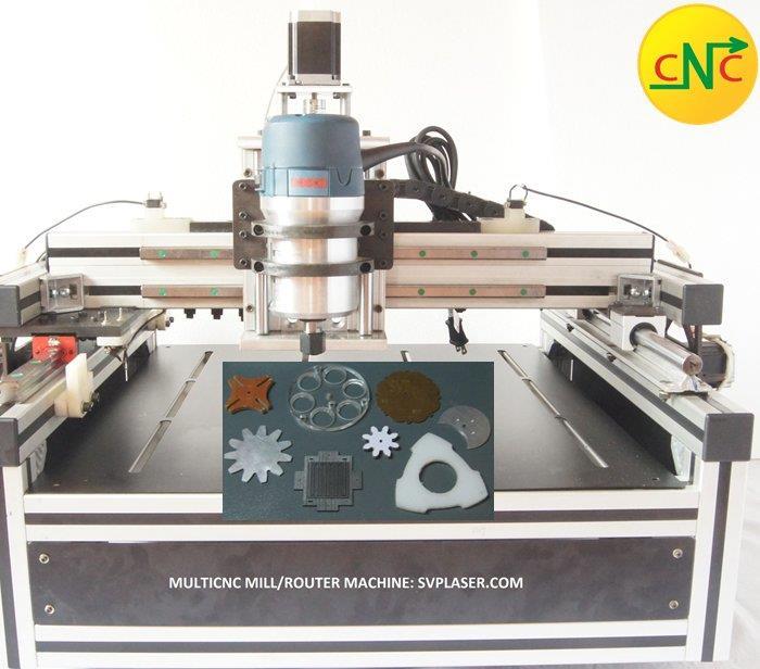 MULTICNC HD MODEL: (HEAVY DUTY MODEL) FEATURES: Heavy Duty Model, HIWIN STEEL LM GUIDES, SPRING LOADED RACK-PINION DRIVE, 2 HP variable RPM spindle motor, 2 Nm stepper motors, MultiCNC & AutoCAM2D