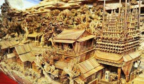 A famous Chinese wood carver, Zheng Chunhui, chopped down a single tree and tirelessly worked on it for over four years to make this piece.