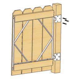 1) with enclosed screws 3) Nail gate boards to 2 x 4's (Fig.