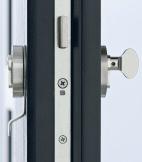 44mm Single Rebate Multi Point Locking System This high security system is fitted as standard to reinforce the concept
