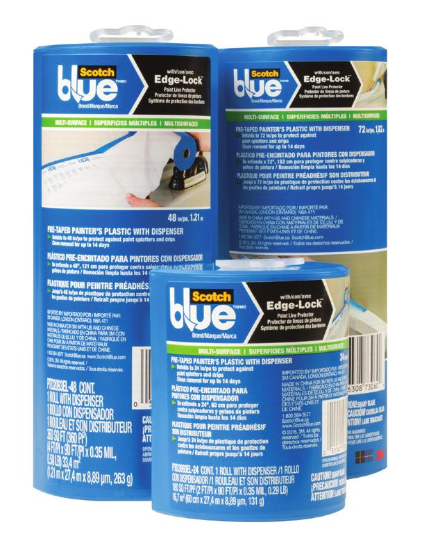 ScotchBlue Painter s Tape Products Pre-Taped Painter s Plastic ScotchBlue Painter s Tape and plastic combined in one product.