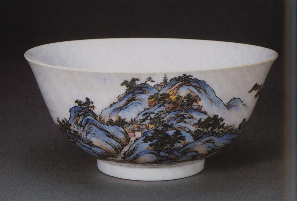 Fig.12 Enamel with landscape painting on porcelain body