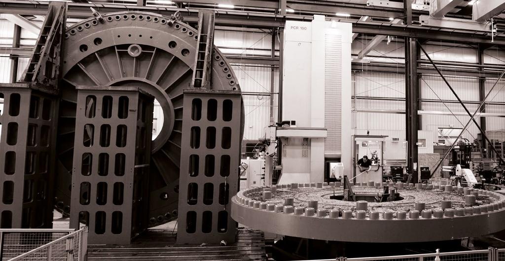 The boring mill reduces cycle times and increases quality by eliminating multiple set-ups.