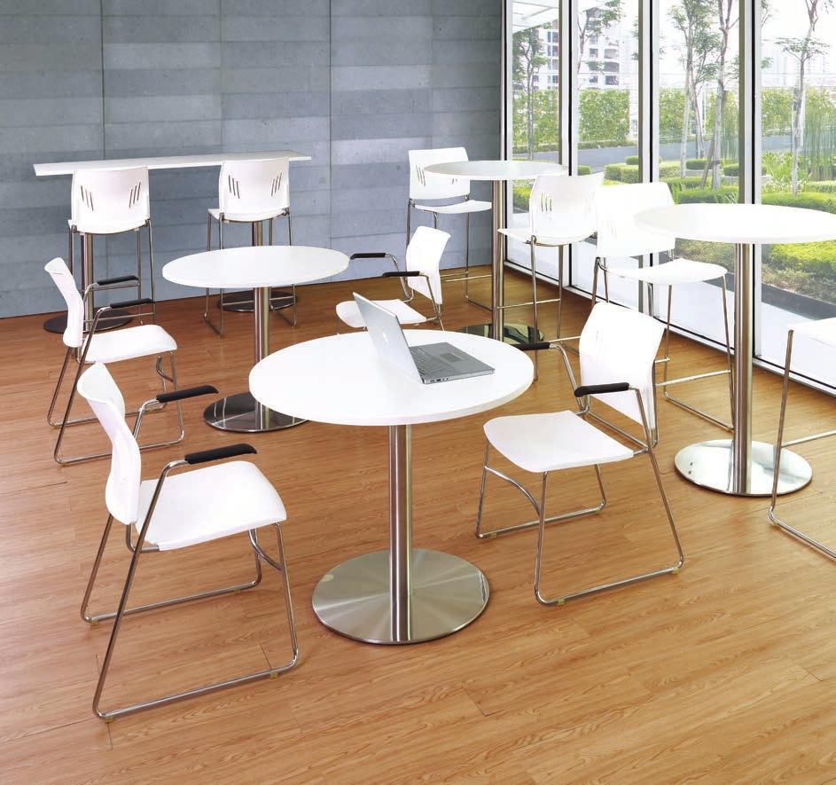 MEETING TABLES Conference Table with Black Metal Base* Square 36