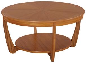 Depth 400 5914 Glass Top Round Coffee Table Width