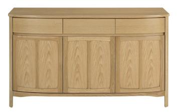 OAK Model Description Image Dimensions (mm) Features Price 1905 Shaped 2 Door Sideboard Soft close drawers. Removable cutlery tray. Removable shelves.