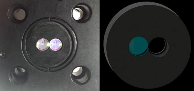 Why two channels The described dual-channeled system contains two beamlets. Each beamlet has a semi-diameter of 3 mm and a 20mm effective focal length (EFL).