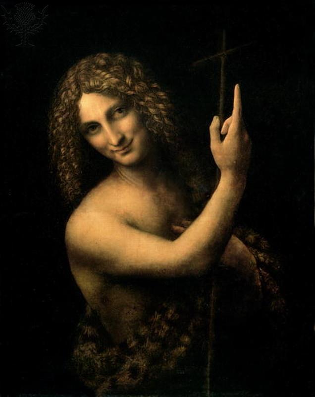 St. John the Baptist Saint John the Baptist is Leonardo Da Vinci last painting before he die. It's oil painting on wood. The size of the painting originally was 22.4 x 22.7 inches.