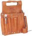 Standard Leather Line Leather that stands up to the job like no other material, these tool carriers are constructed of top-grain, natural cowhide and tanned for added strength and durability.