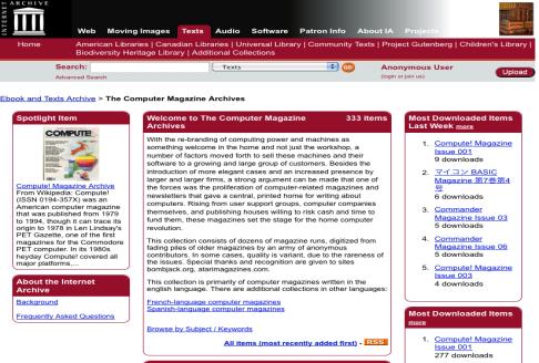 Computer Magazines Online http://www.