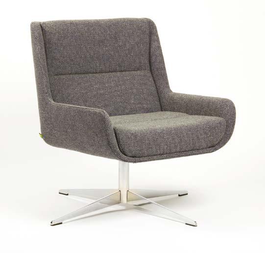 Hush low chair (swivel) environmental document The Hush chair swivel base is cut from mild steel plate and mild steel tubing.