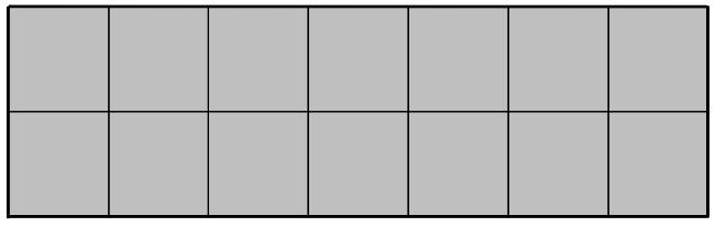 Label each side length. Then count the tiles to find the total area. Total area: 3.