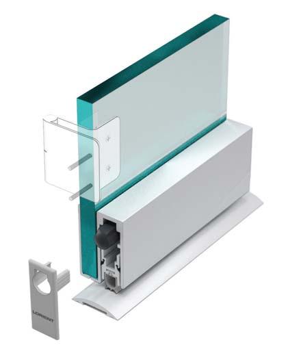 DROP SEALS LAS8002G si MEDIUM DUTY 36dB A slimline face-fixed drop seal suitable for glass doors - hinged into timber or aluminium frames. A smooth back plate creates a visual aesthetic.