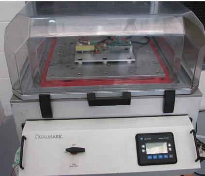 QUALMARK OVTT 18 Highly Accelerated Life Testing (H.A.L.T.) The OVTT, Omni-Axial Vibration Table Top system, is a stand-alone, compact, repetitive-shock vibration system.