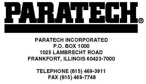 Paratech Incorporated (hereinafter referred to as Seller ) hereby warrants the STRUT DRIVER or component thereof to the original retail buyer only against defects in material and workmanship under